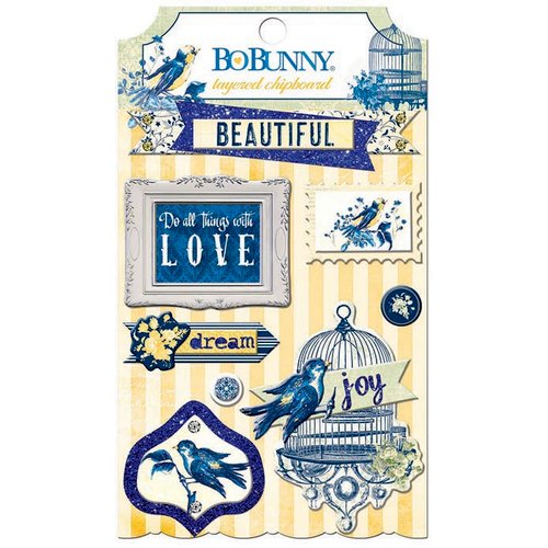BoBunny - Genevieve Collection - Layered Chipboard Stickers