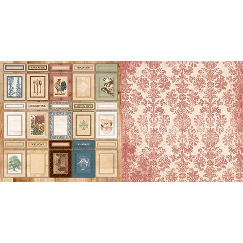 BoBunny - Provence Collection - 12 x 12 Double Sided Paper - Cupboards