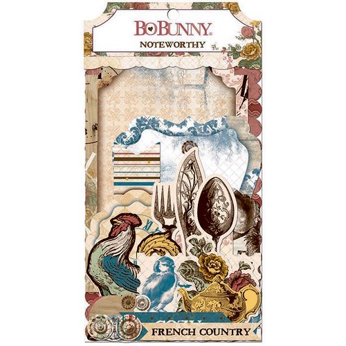 BoBunny - Provence Collection - Noteworthy Journaling Cards