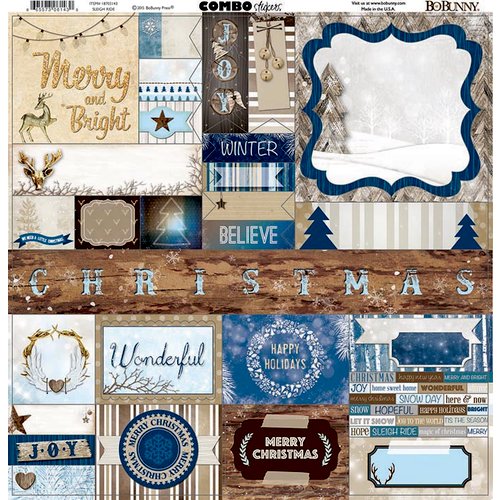 Bo Bunny - Sleigh Ride Collection - Christmas - 12 x 12 Cardstock Stickers - Combo