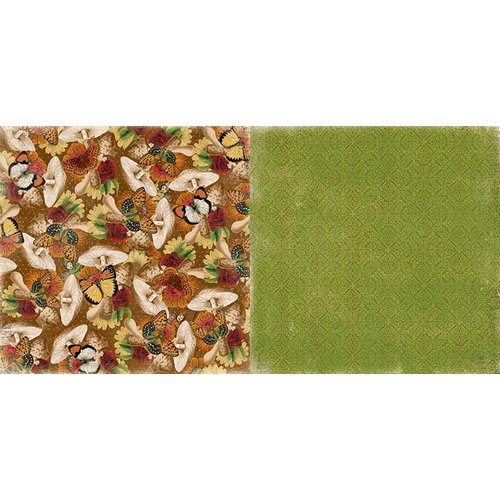 BoBunny - Enchanted Harvest Collection - 12 x 12 Double Sided Paper - Mushrooms