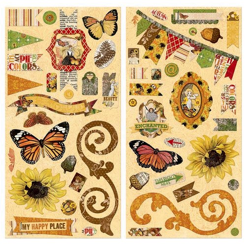 BoBunny - Enchanted Harvest Collection - Chipboard Stickers
