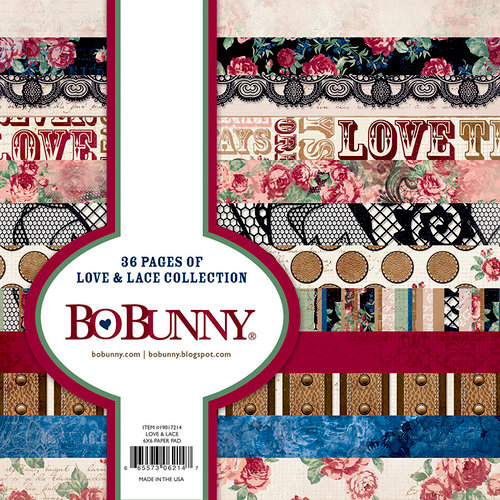BoBunny - Love and Lace Collection - 6 x 6 Paper Pad