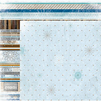 BoBunny - Whiteout Collection - 12 x 12 Double Sided Paper with Glitter Accents - Frozen