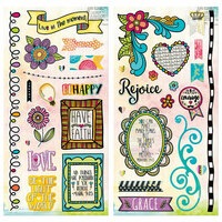 BoBunny - Believe Collection - Chipboard Stickers