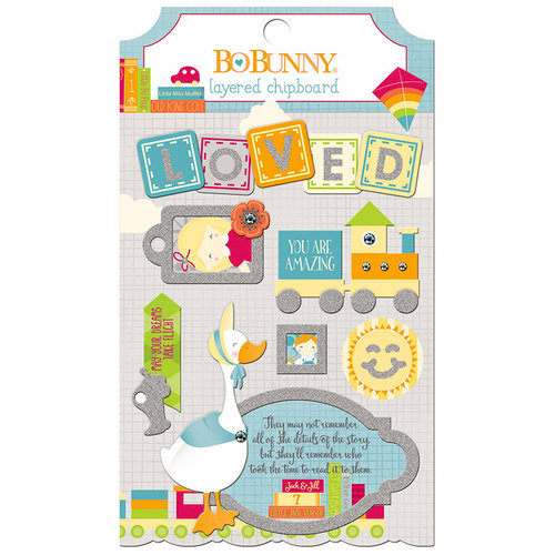 BoBunny - Toy Box Collection - Layered Chipboard Stickers