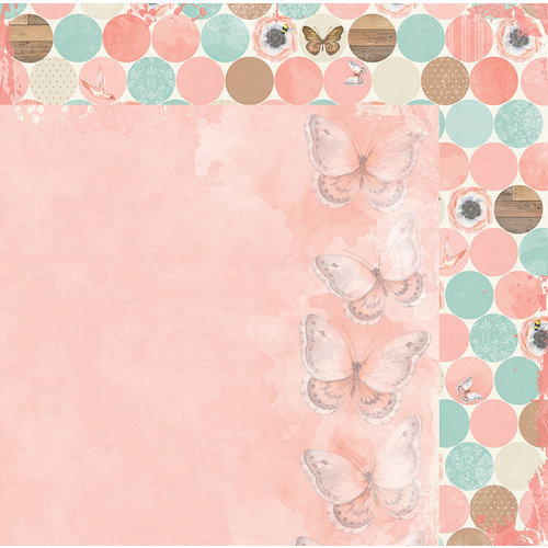 BoBunny - Butterfly Kisses Collection - 12 x 12 Double Sided Paper - Bliss