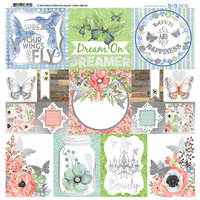 BoBunny - Butterfly Kisses Collection - 12 x 12 Vellum with Foil Accents