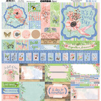 BoBunny - Butterfly Kisses Collection - 12 x 12 Cardstock Stickers - Combo