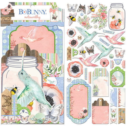 BoBunny - Butterfly Kisses Collection - Noteworthy Journaling Cards