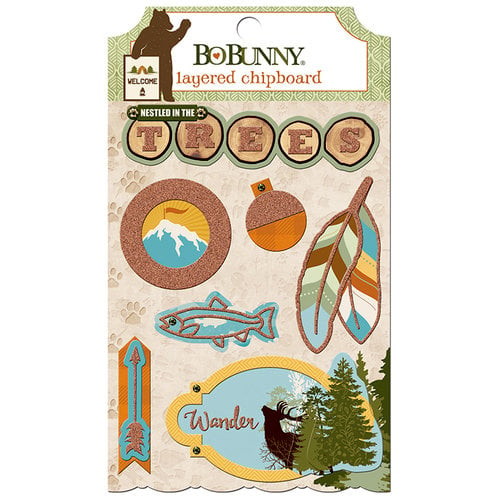 BoBunny - Take a Hike Collection - Layered Chipboard Stickers