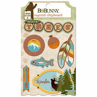 BoBunny - Take a Hike Collection - Layered Chipboard Stickers