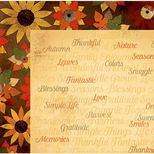 BoBunny - Farmers Market Collection - 12 x 12 Double Sided Paper - Gratitude