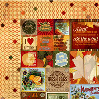 BoBunny - Farmers Market Collection - 12 x 12 Double Sided Paper - Thankful