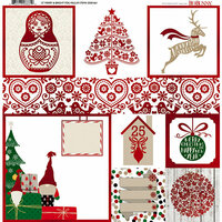BoBunny - Merry and Bright Collection - Christmas - 12 x 12 Vellum Paper with Foil Accents