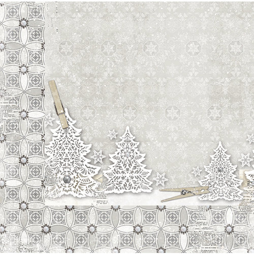 BoBunny - Winter Wishes Collection - 12 x 12 Double Sided Paper - Wonderland
