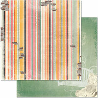 BoBunny - Aryia's Garden Collection - 12 x 12 Double Sided Paper - Stripe