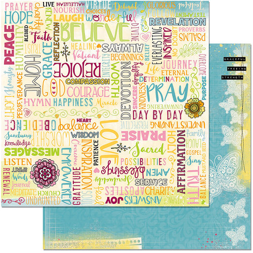 BoBunny - Faith Collection - 12 x 12 Double Sided Paper - Forever