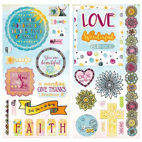 BoBunny - Faith Collection - Chipboard Stickers