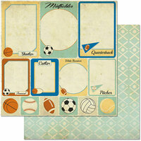 BoBunny - Game On Collection - 12 x 12 Double Sided Paper - Cards