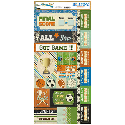 BoBunny - Game On Collection - Cardstock Stickers