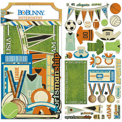 BoBunny - Game On Collection - Noteworthy Journaling Cards