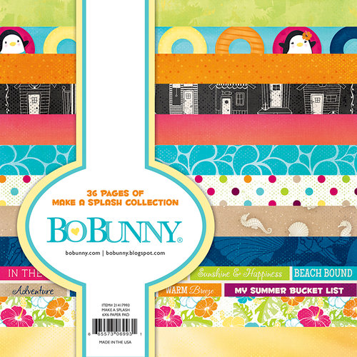 BoBunny - Make A Splash Collection - 6 x 6 Paper Pad