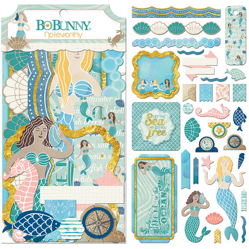 BoBunny - Down By The Sea Collection - Noteworthy Journaling Cards