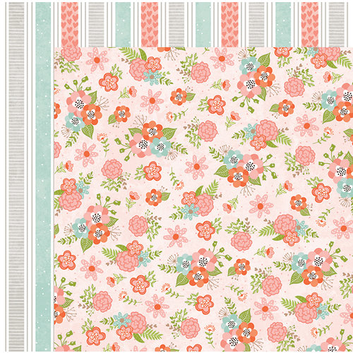 BoBunny - Weekend Adventure Collection - 12 x 12 Double Sided Paper - Blooms