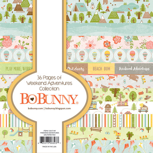 BoBunny - Weekend Adventure Collection - 6 x 6 Paper Pad