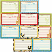 BoBunny - Family Recipes Collection - 12 x 12 Double Sided Paper - Recipe Cards