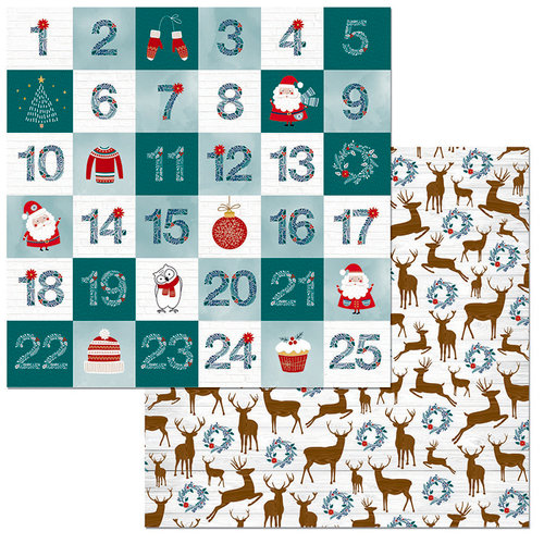 BoBunny - Fa La La Collection - Christmas - 12 x 12 Double Sided Paper - Countdown