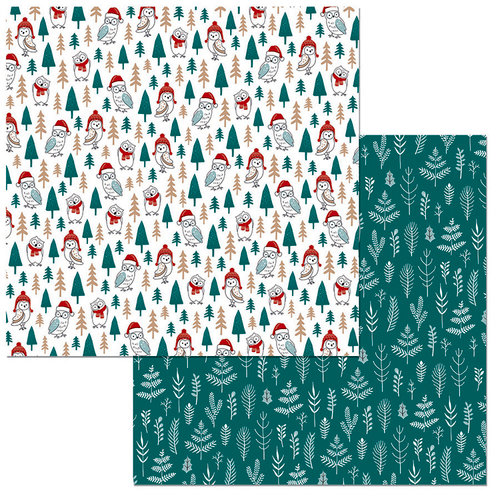 BoBunny - Fa La La Collection - Christmas - 12 x 12 Double Sided Paper - Holiday Hoot