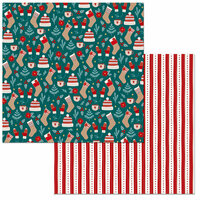 BoBunny - Fa La La Collection - Christmas - 12 x 12 Double Sided Paper - Warm and Cozy