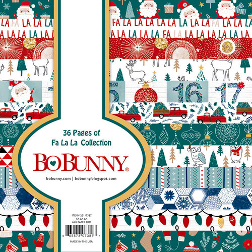 BoBunny - Fa La La Collection - Christmas - 6 x 6 Paper Pad