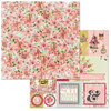 BoBunny - Carousel Christmas Collection - 12 x 12 Double Sided Paper - Floral