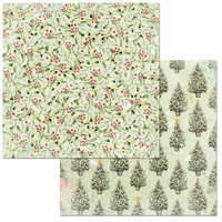 BoBunny - Carousel Christmas Collection - 12 x 12 Double Sided Paper - Holly