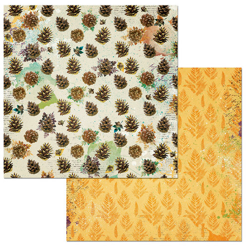 BoBunny - Dreams of Autumn Collection - 12 x 12 Double Sided Paper - Pinecones