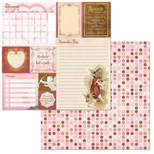 BoBunny - On This Day Collection - 12 x 12 Double Sided Paper - On This Day in February