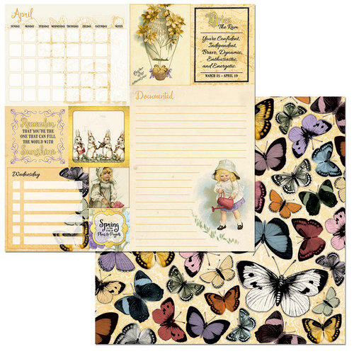 BoBunny - On This Day Collection - 12 x 12 Double Sided Paper - On This Day in April