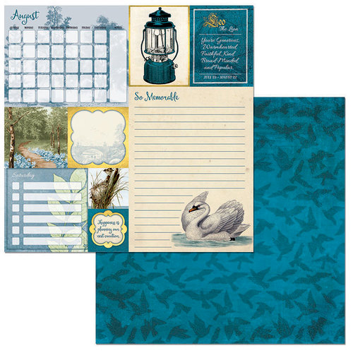 BoBunny - On This Day Collection - 12 x 12 Double Sided Paper - On This Day in August
