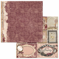 BoBunny - Charmed Collection - 12 x 12 Double Sided Paper - Charmed Petals