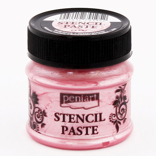 BoBunny - Pentart - Stencil Paste - Pearl - Hollyhock