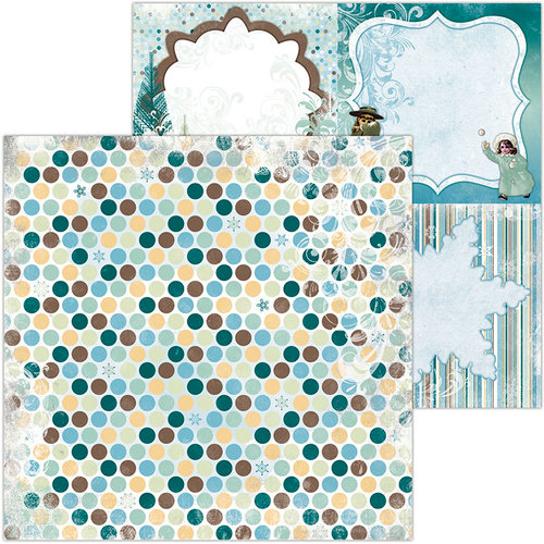 BoBunny - Winter Playground Collection - 12 x 12 Double Sided Paper - Icicles