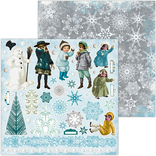 BoBunny - Winter Playground Collection - 12 x 12 Double Sided Paper - Noteworthy