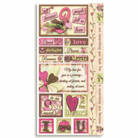 Bo Bunny Press - Smitten Collection - Valentine's Day - Cardstock Stickers - All Because 2 People