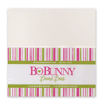 Bo Bunny - 6x6 Bare Naked Board Book - with 12 Pages