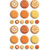 Bo Bunny Press - Double Dot - Brads - Orange Citrus, CLEARANCE
