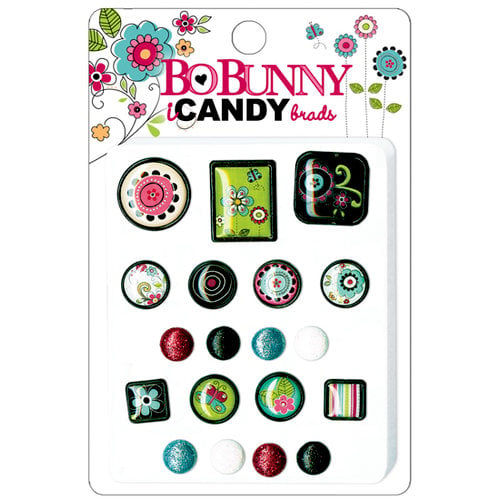 Bo Bunny Press - Petal Pushers Collection - I Candy Brads - Petal Pushers, CLEARANCE