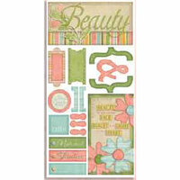 Bo Bunny Press - Cardstock Stickers - Beauty, CLEARANCE